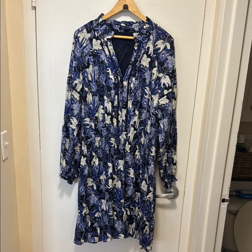 Lauren Ralph Lauren Blue and White Floral Dress